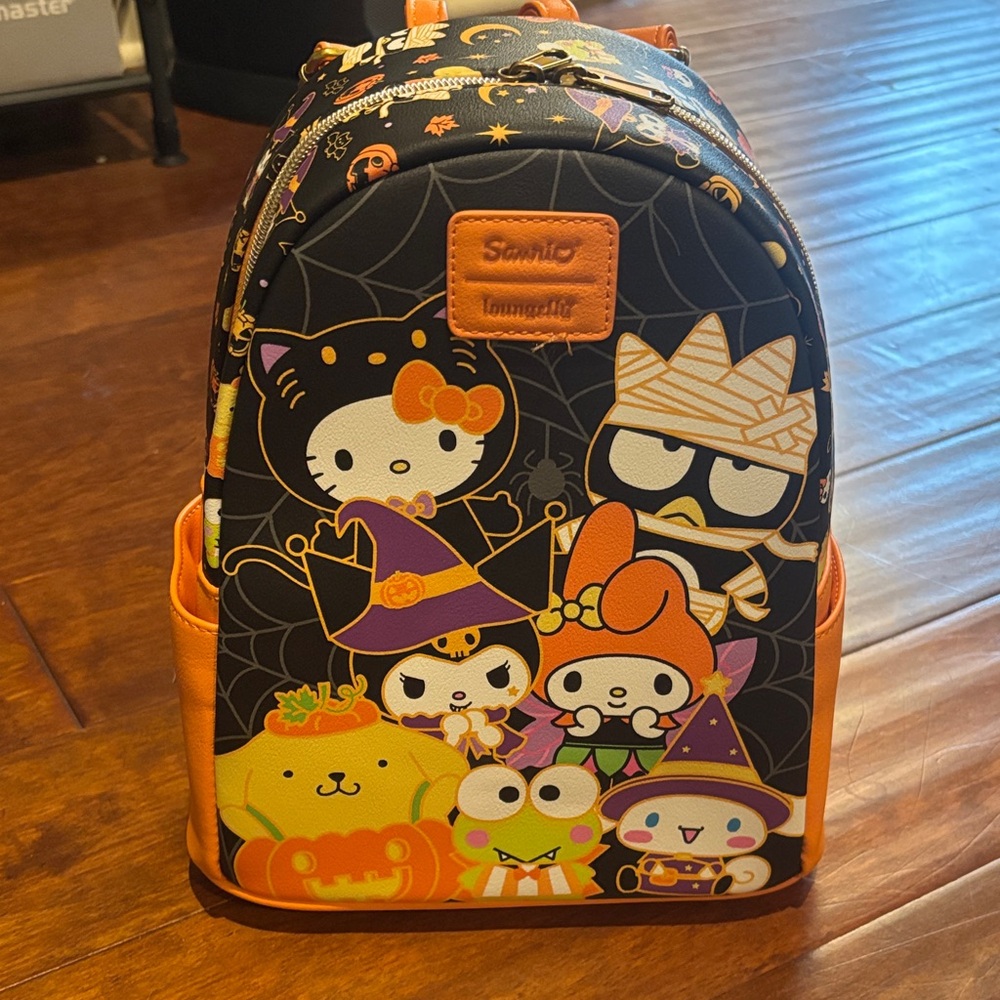 Hello Kitty Sanrio Halloween Character Backpack -Loungefly- Black and Orange